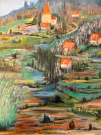 Peinture de Michèle Buchin-Smolders « Souvenir du Tessin », Antiquités & Art, Art | Peinture | Moderne