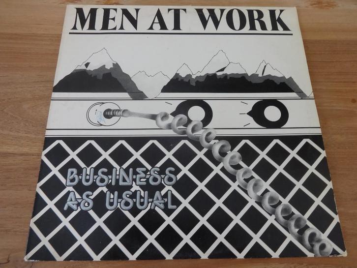 LP Men At Work titel Businnes As Usual, Cd's en Dvd's, Vinyl | Pop, Zo goed als nieuw, 12 inch, Ophalen of Verzenden