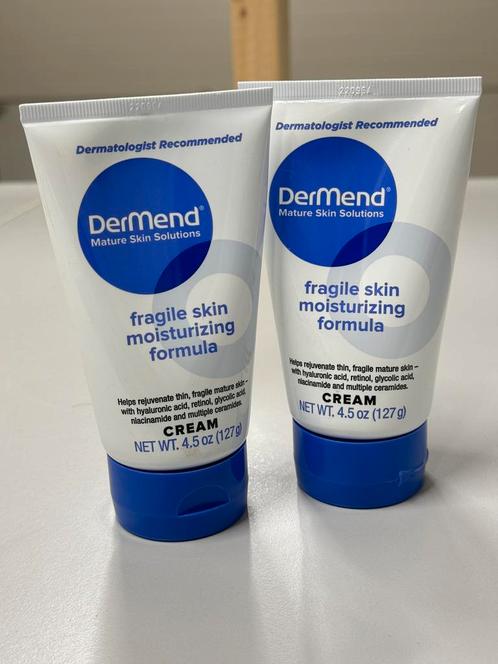 2x DerMend Fragile Skin Moisturizing Formula Cream creme 2X, Handtassen en Accessoires, Uiterlijk | Gezichtsverzorging, Nieuw