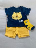 Setje geel/blauw jongens maat 50-56, Kinderen en Baby's, Babykleding | Maat 50, Nieuw, Ophalen of Verzenden, Setje, Jongetje