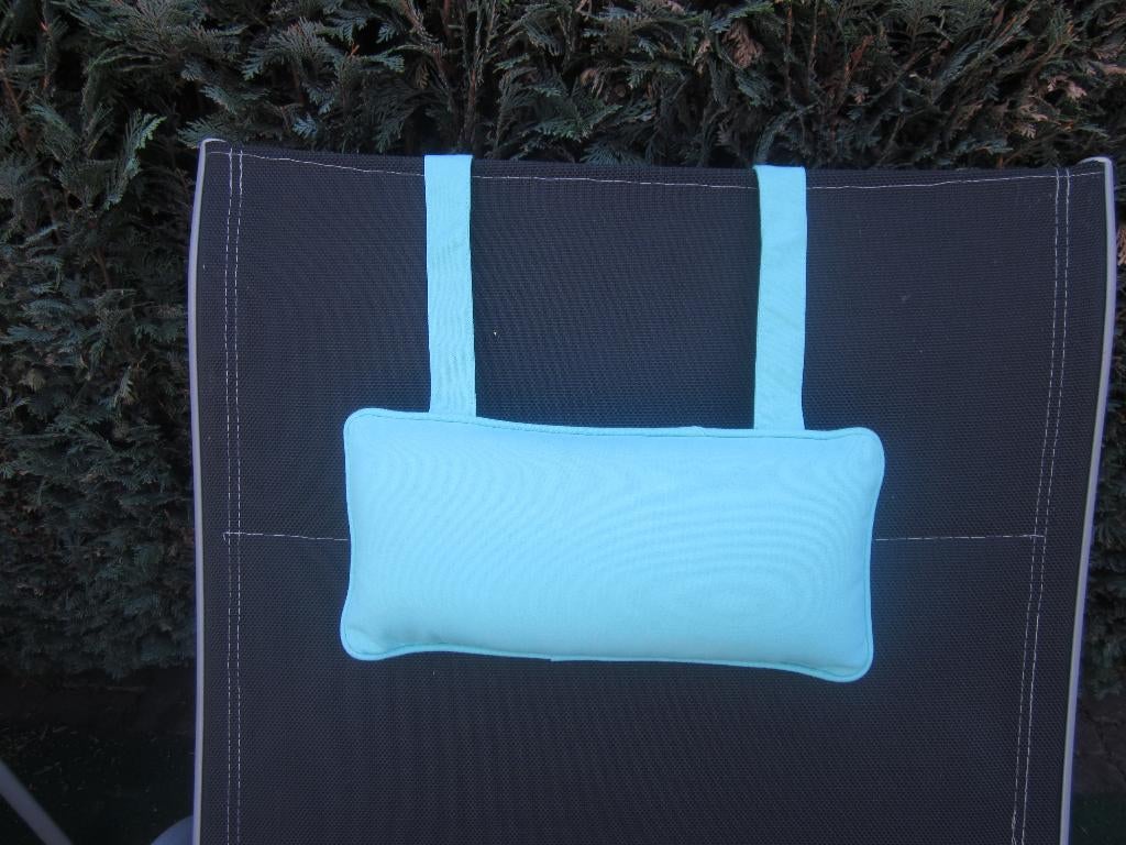 turquoise tuinkussen hoofdsteun, Tuin en Terras, Tuinmeubel-accessoires, Zo goed als nieuw, Ophalen of Verzenden