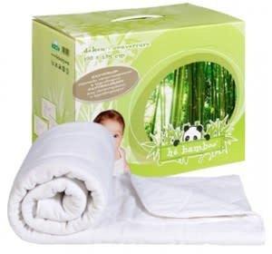 Hé Bamboe dekbed en deken 135 x 100 cm, Kinderen en Baby's, Kinderkamer | Beddengoed, Gebruikt, Deken of Dekbed, Beige, Jongetje of Meisje