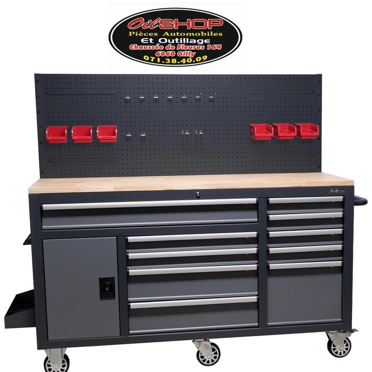 Chariot à outils avec panneau arrière plan de travail, Autos : Divers, Outils de voiture, Neuf, Enlèvement