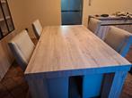 livingtafel met stoelen, 150 à 200 cm, Cinq personnes ou plus, Comme neuf, Enlèvement