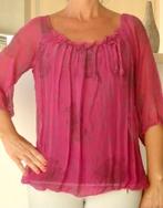 Mooie fuscia voile top, Ophalen of Verzenden, Zo goed als nieuw, Maat 36 (S)