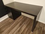 Bureau Ikea Malm zwart, Maison & Meubles, Enlèvement, Utilisé, Bureau