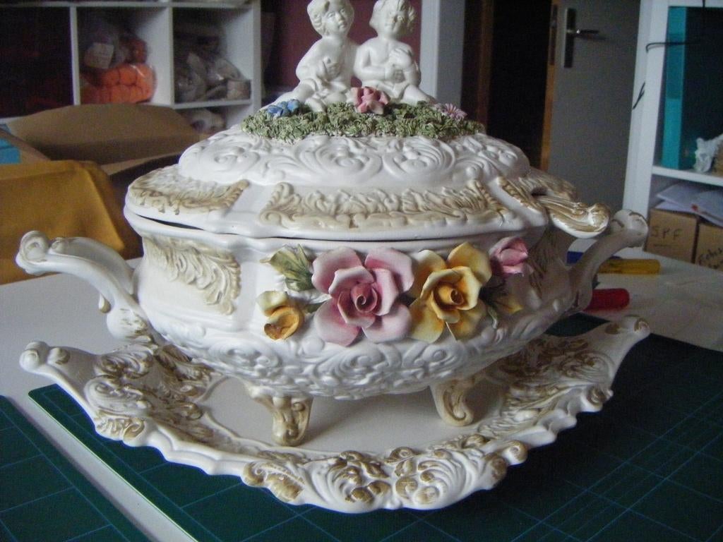 Soupière art-déco faïence Italienne, Antiquités & Art, Antiquités | Céramique & Poterie, Enlèvement