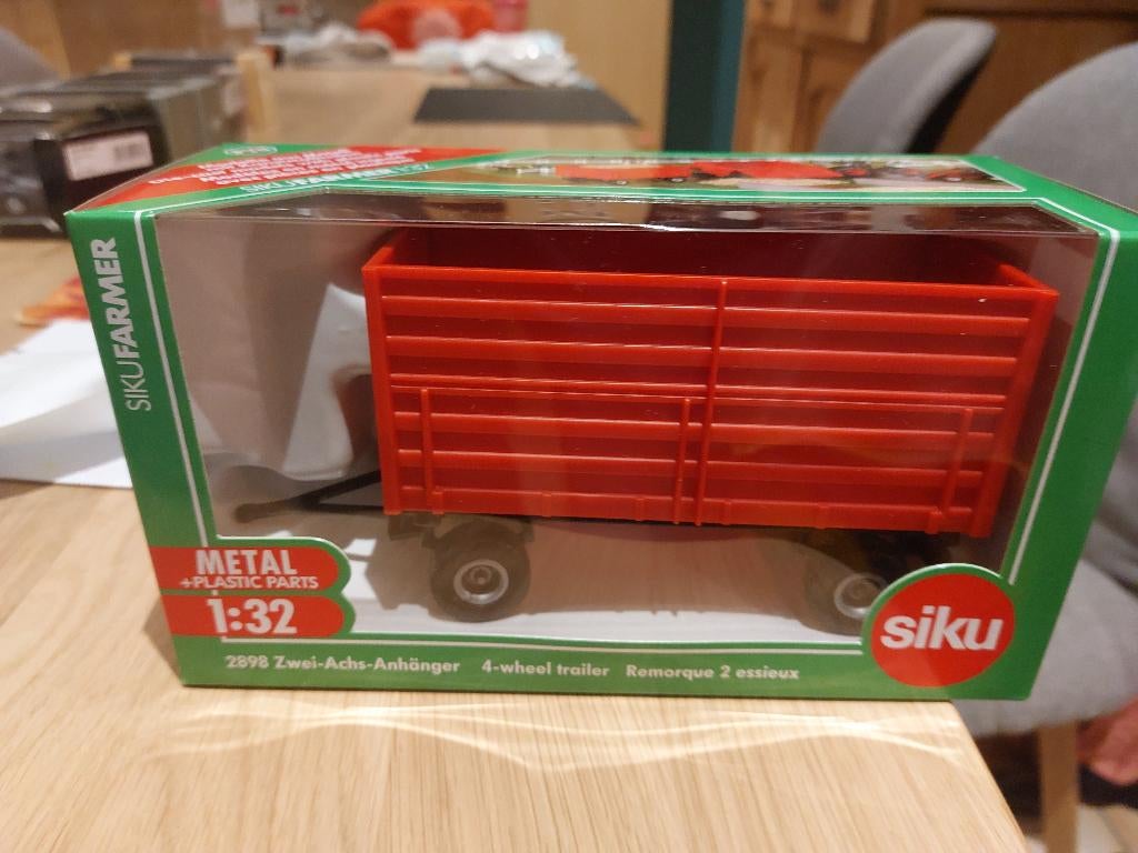 SIKU 2898 Remorque double essieux neuve 1/32, Enlèvement ou Envoi, Neuf, Tracteur et Agriculture, SIKU