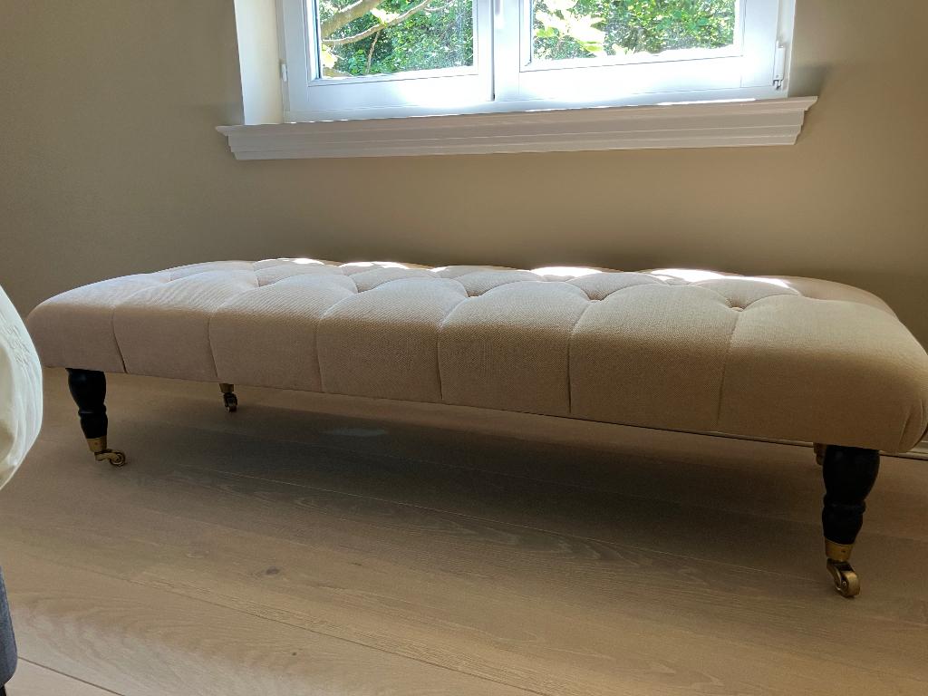 Poef voetenbank, Ophalen, Gebruikt, Klassiek, 100 tot 125 cm