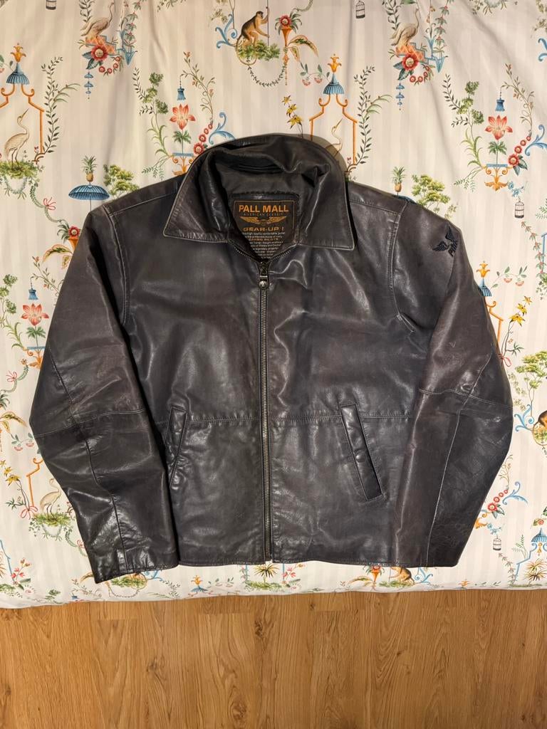 Gilet en cuir véritable noir PALL MALL, Enlèvement ou Envoi, Comme neuf, Taille 48/50 (M), Noir