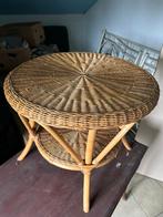 Rond rieten tafeltje, Ophalen, Rond