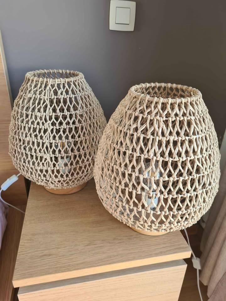 2 Lampes, Moins de 50 cm, Comme neuf, Enlèvement, Bois