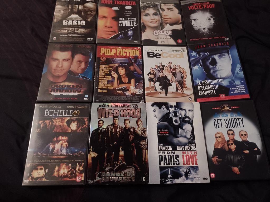 A vendre en DVD 12 films John Travolta, À partir de 9 ans, Enlèvement ou Envoi, Comme neuf, Action