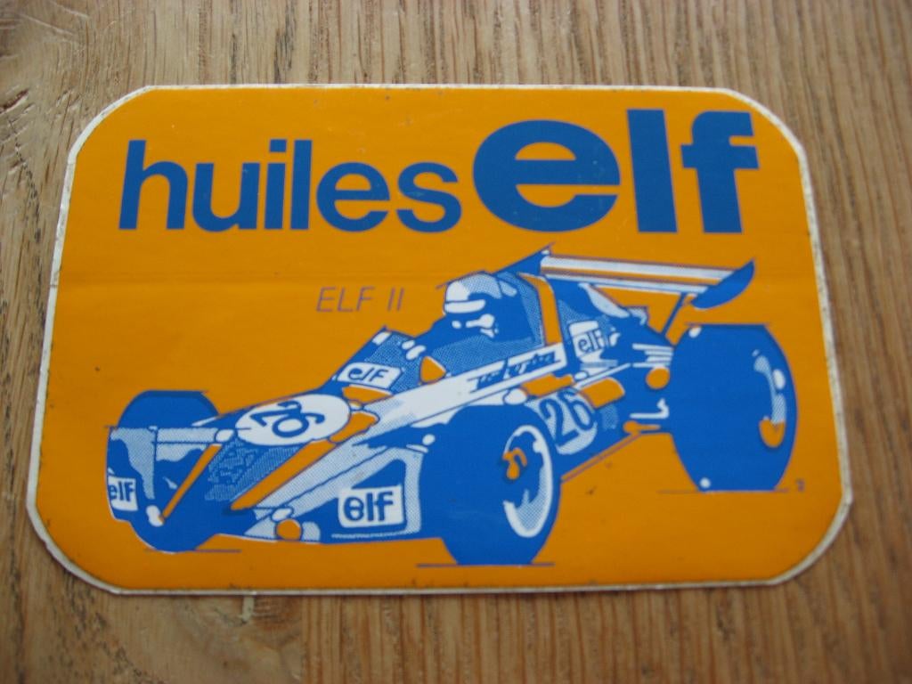 Huiles elf Elf II 12 x 8 cm Sticker, Ophalen of Verzenden, Nieuw, Auto of Motor