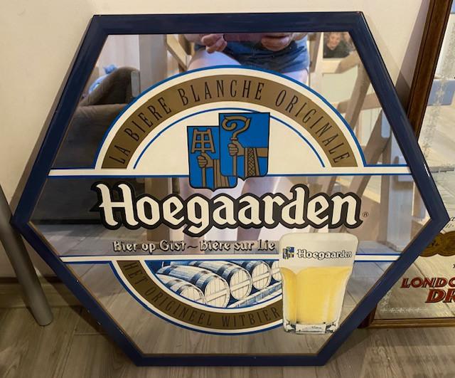 Prachtige Hoegaarden reclame bord in glas, Ophalen, Gebruikt, Overige typen