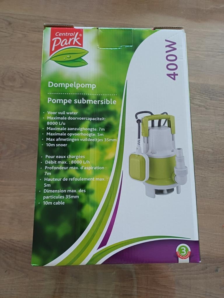 Dompelpomp parkside 400w, Ophalen, Nieuw, Elektrisch, Dompelpomp