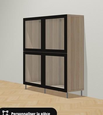 Besta IKEA vitrinekast 138x120x41 cm met Tombo-deuren, Ophalen, Met deur(en)