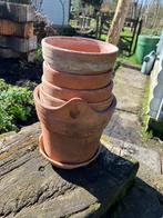 Bloempotten allerlei, Tuin en Terras, Gebruikt, Rond, Terracotta, Balkon