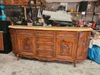 Buffet de style Louis XV en bois massif avec plateau en marb, Maison & Meubles, Enlèvement