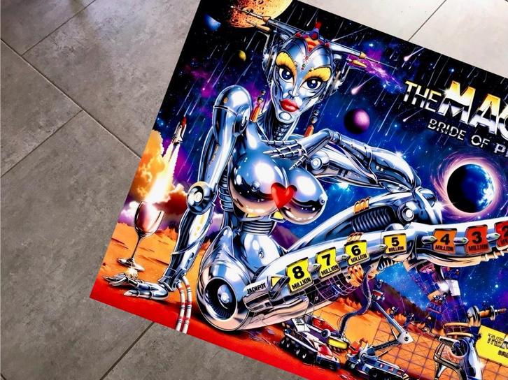 Translite Flipper The Machine Chrome Edition, Verzamelen, Automaten | Flipperkasten, Zo goed als nieuw, Elektronisch, Onderdeel of Defecte kast