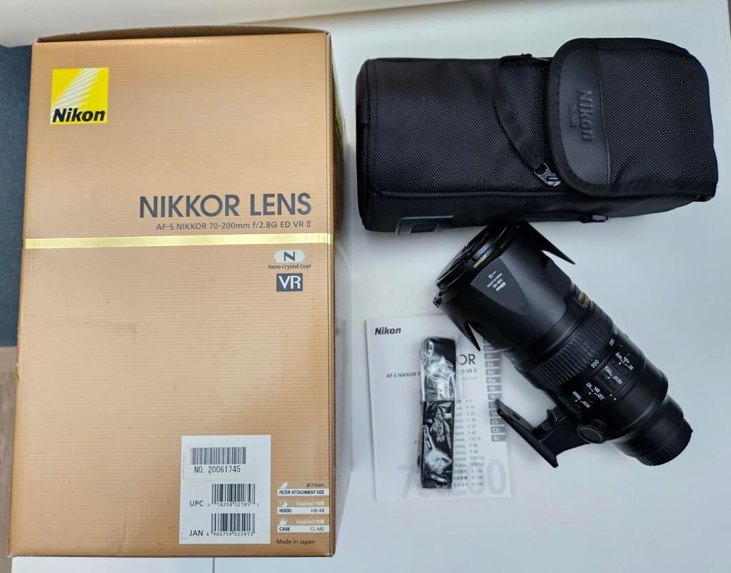 NIKON AF-S 70-200 F/2.8G EN VIRI NANO, Audio, Tv en Foto, Ophalen of Verzenden