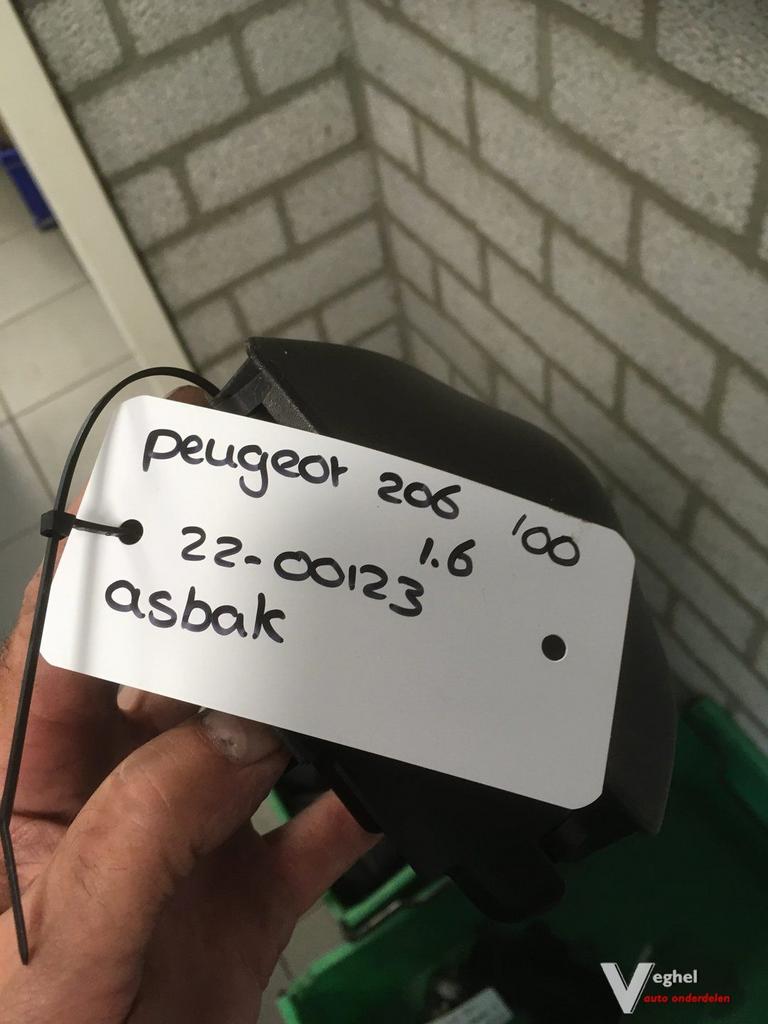 Peugeot 206 asbak '00, -, Utilisé, -, -