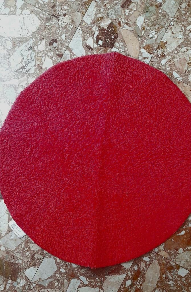 Petit tapis de salle de bain rond, Maison & Meubles, Rouge, Rond