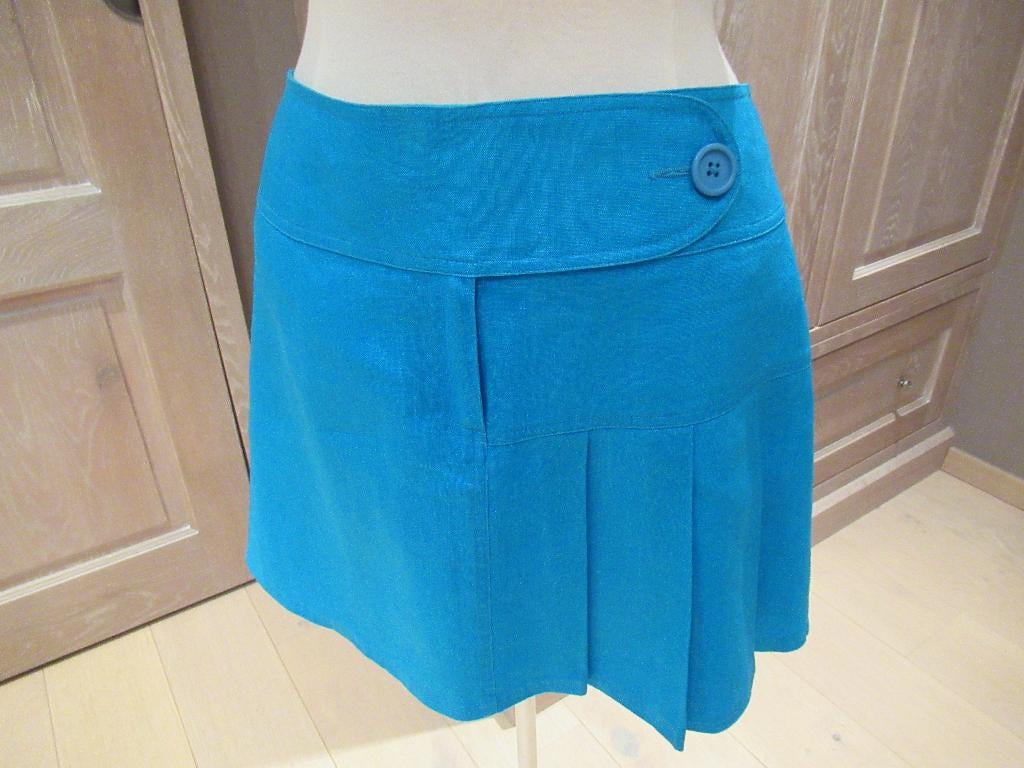 Nieuwe turkoois-blauwe linnen InWear rok, mt 36/38, Vêtements | Femmes, Jupes, Neuf, Taille 38/40 (M), InWear, Bleu