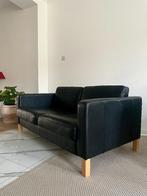 Chaise design vintage Karland - noire, Maison & Meubles, Comme neuf, Enlèvement, Cuir, Autres dimensions