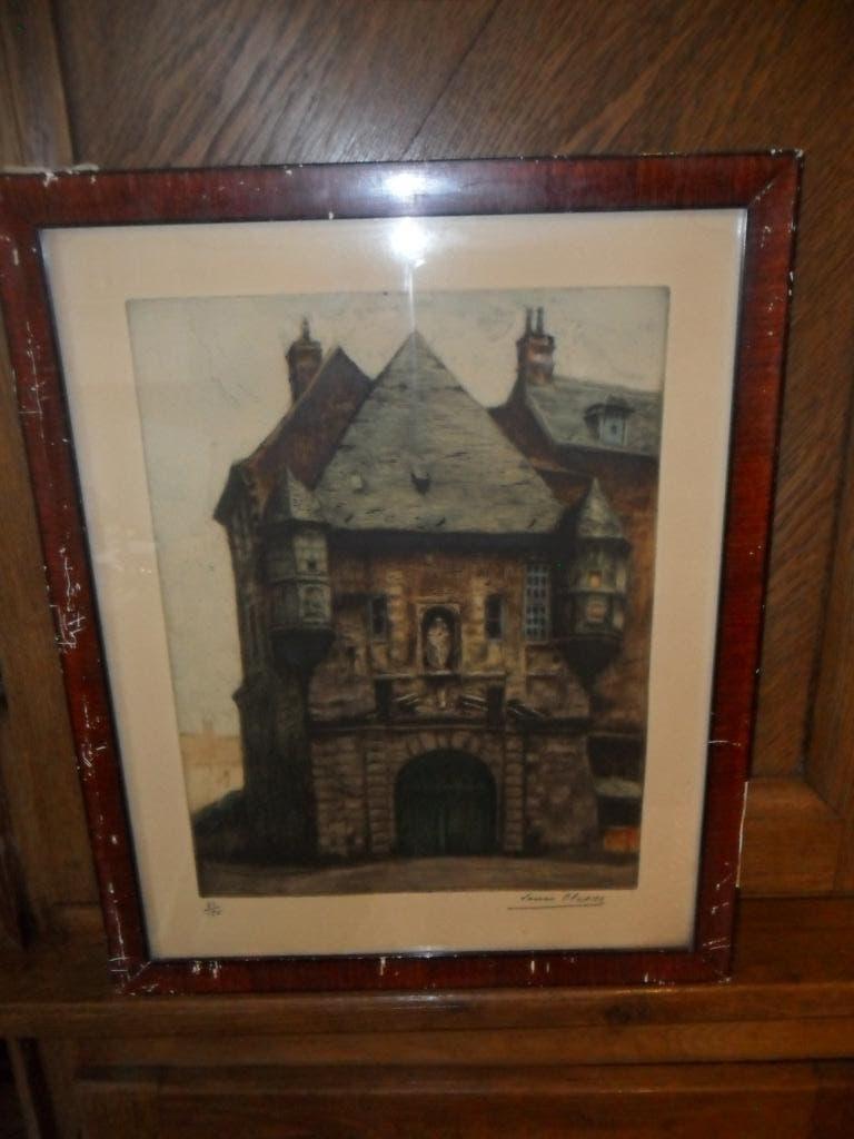 Ets van Louis Clesse (Elsene 1889-1961), Ophalen of Verzenden, Ets, Gesigneerd