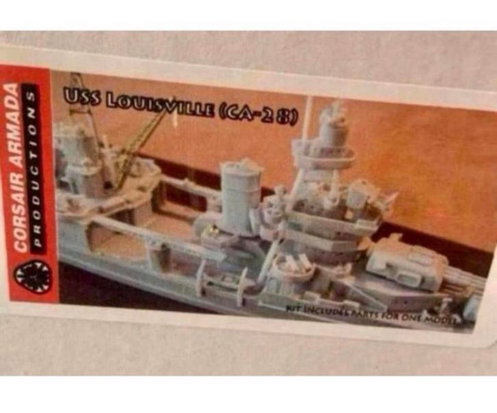 1:700 Corsair Armada USS Louisville CA-28 1944 modelbouw set, Ophalen of Verzenden, Nieuw, 1:200 of kleiner