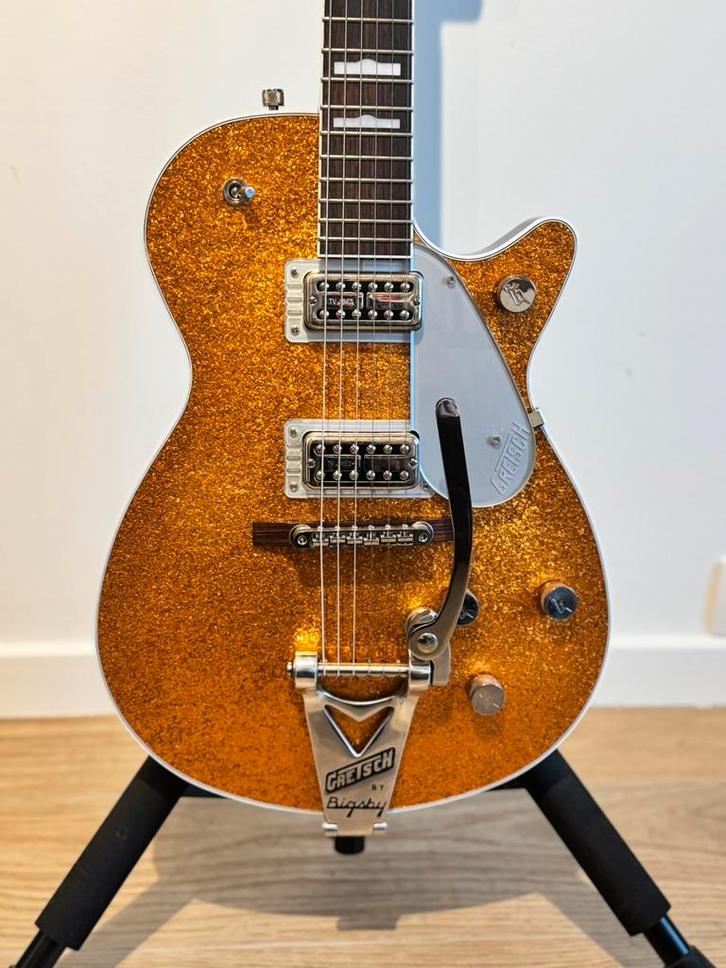 Gretsch G6129T-89 Vintage Select '89 Duo Jet – Gold Sparkle, Muziek en Instrumenten, Snaarinstrumenten | Gitaren | Elektrisch