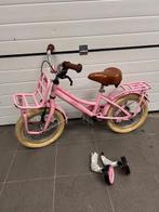 Cooper - meisjesfiets 14 inch (+zijwieltjes), Fietsen en Brommers, Ophalen, Zijwieltjes, Popal, Minder dan 16 inch