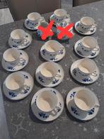 Royal Boch Bleu Tournay 12 kopjes  TBE melkkan, Ophalen of Verzenden