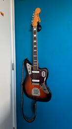 Squier Jaguar elektrische gitaar + accessoires, Enlèvement, Comme neuf, Solid body, Fender