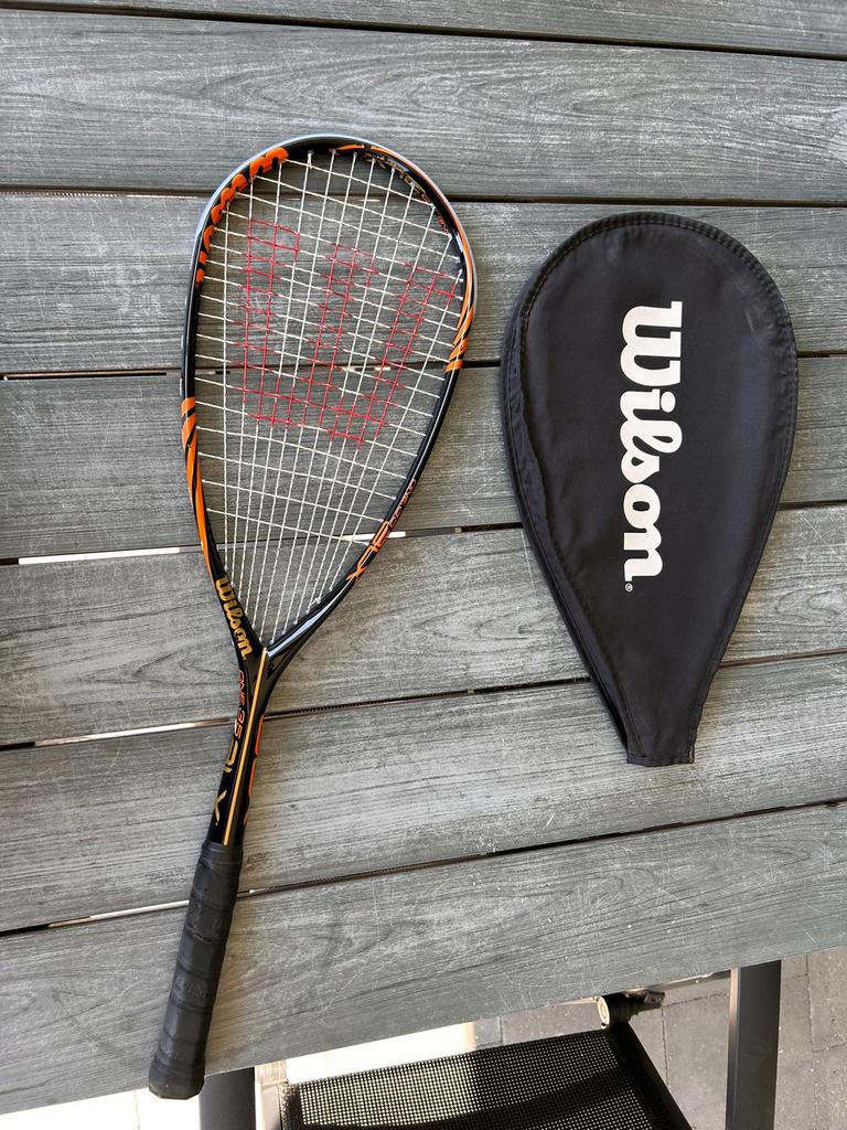 Squash racket, Sports & Fitness, Squash, Enlèvement, Utilisé, Raquette, Avec housse