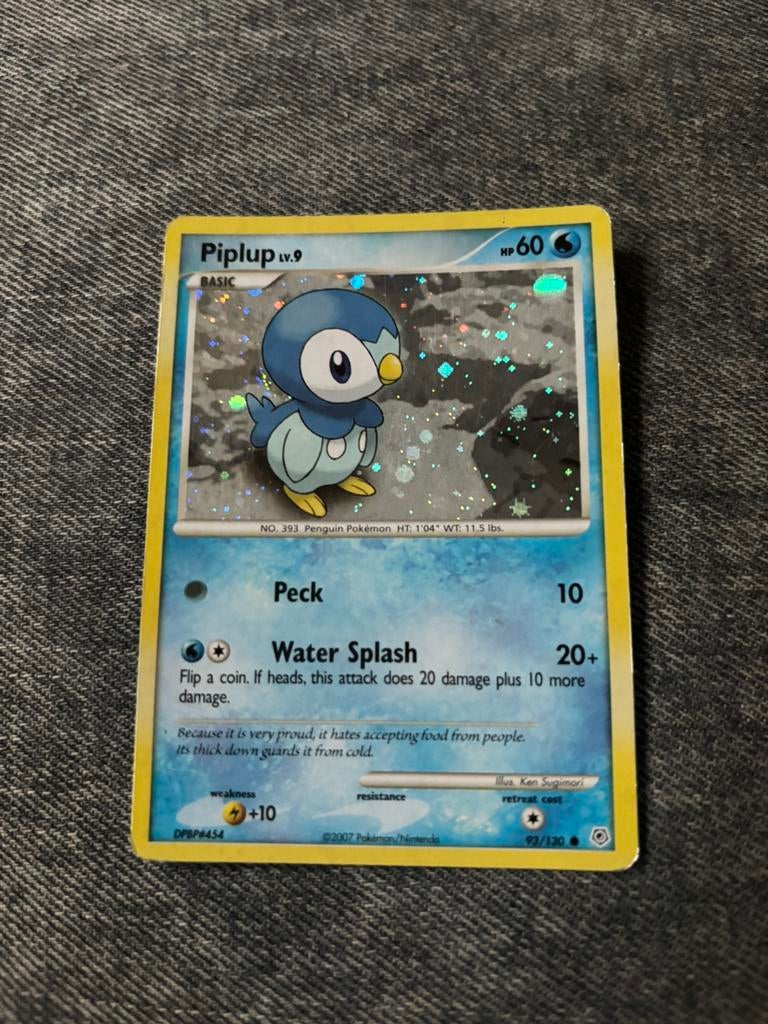 Piplup 93/130 pokémonkaart, Ophalen of Verzenden, Zo goed als nieuw