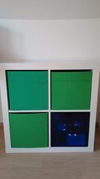 Ikea kallax wit rek met 4 bakken, Ophalen, Gebruikt