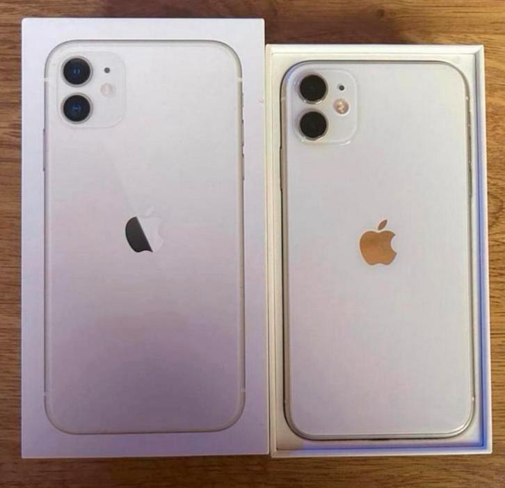 iPhone 11-wit-128GB, Telecommunicatie, Mobiele telefoons | Apple iPhone, Zo goed als nieuw, 128 GB, Zonder abonnement, Zonder simlock
