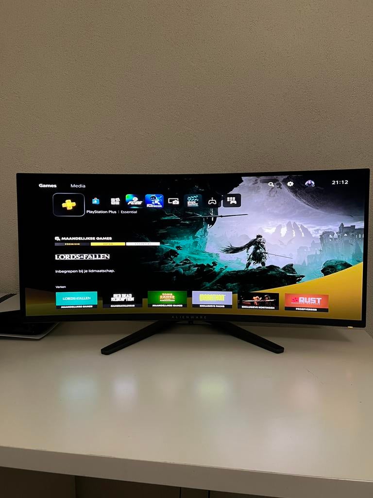 Alienware AW3423DWF OLED Curved Monitor 34 inch, Computers en Software, Monitoren, Zo goed als nieuw, 151 t/m 200 Hz, DisplayPort