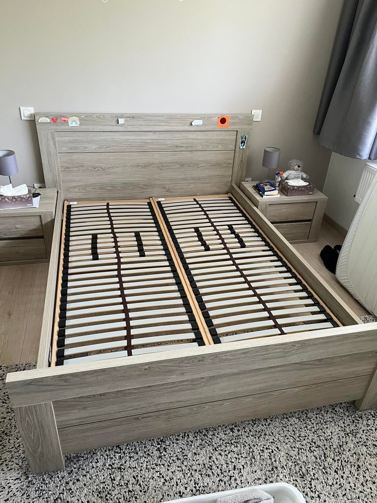 Lit 2 personnes 140 x 200 cm, Ophalen, Gebruikt, Tweepersoons, 140 cm