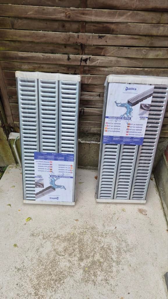 Caniveau garage terrasse neuf (2 kit de 3 mètres chacun), Enlèvement