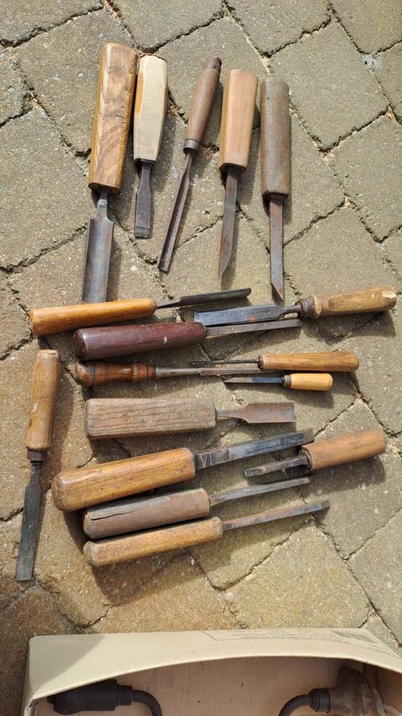 Lot De 16 Outils Anciens En Métal Et Acier - Bricolage Divers - Occasion