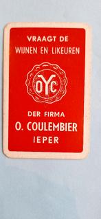 Carte à jouer Ypres O. Coulembier wines & liquories_red_274, Enlèvement ou Envoi, Utilisé, Carte(s) à jouer