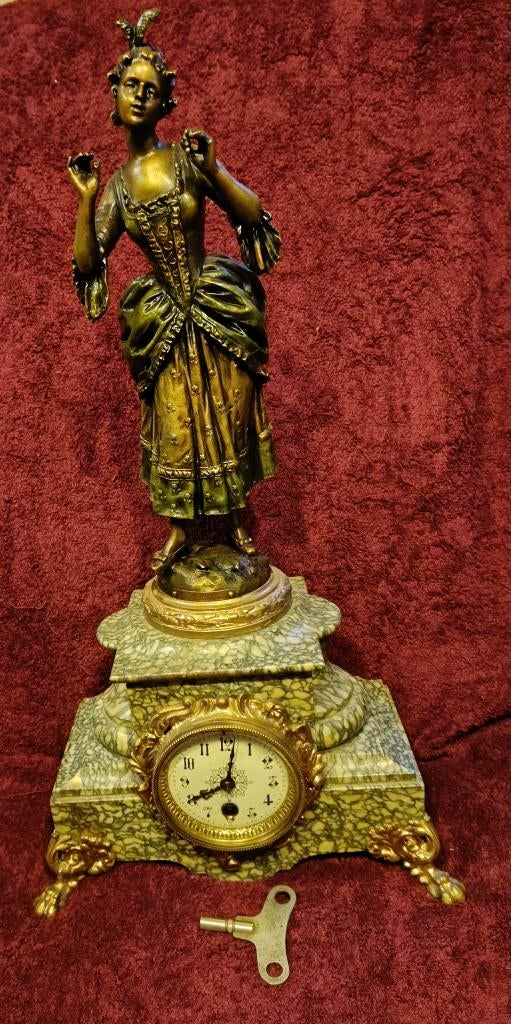 Belle epoque mantelklok te koop., Enlèvement ou Envoi