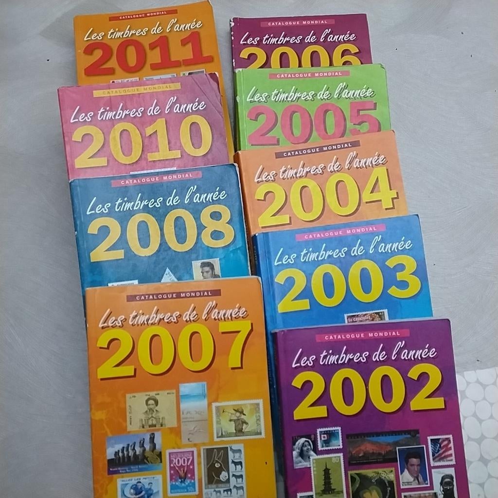 9 CATALOGI Mondial Yvert 2002/2011, Ophalen of Verzenden