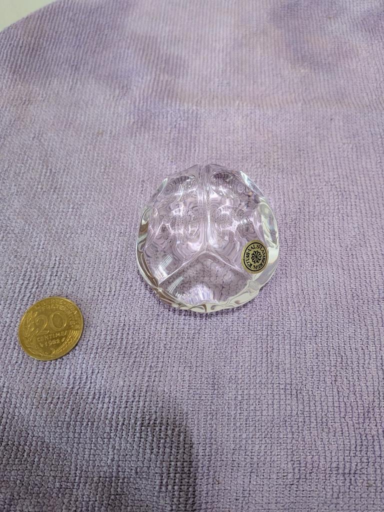 Presse-papier Coccinelle en Cristal - Val Saint Lambert - Si, Antiquités & Art