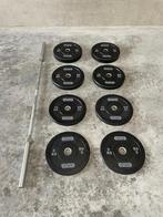 Olympic bar 220cm 20kg + 80kg bumperplates rize, Sport en Fitness, Ophalen of Verzenden, Zo goed als nieuw