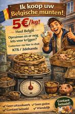 Oude Belgische franken gevonden? Ik koop alle munten – 5€/kg, Postzegels en Munten, Ophalen of Verzenden