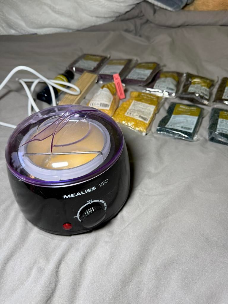 Kit Mealiss 120 Wax - 1000gr - hypoallergene wax - SET, Ophalen, Zo goed als nieuw, Overige typen